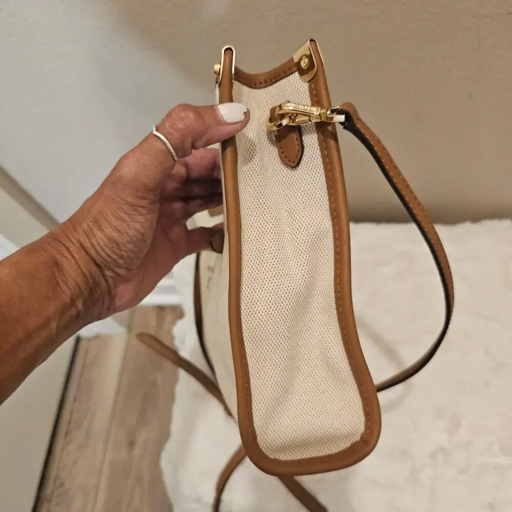 NWOT Michael Kors Canvas Clutch with Strap